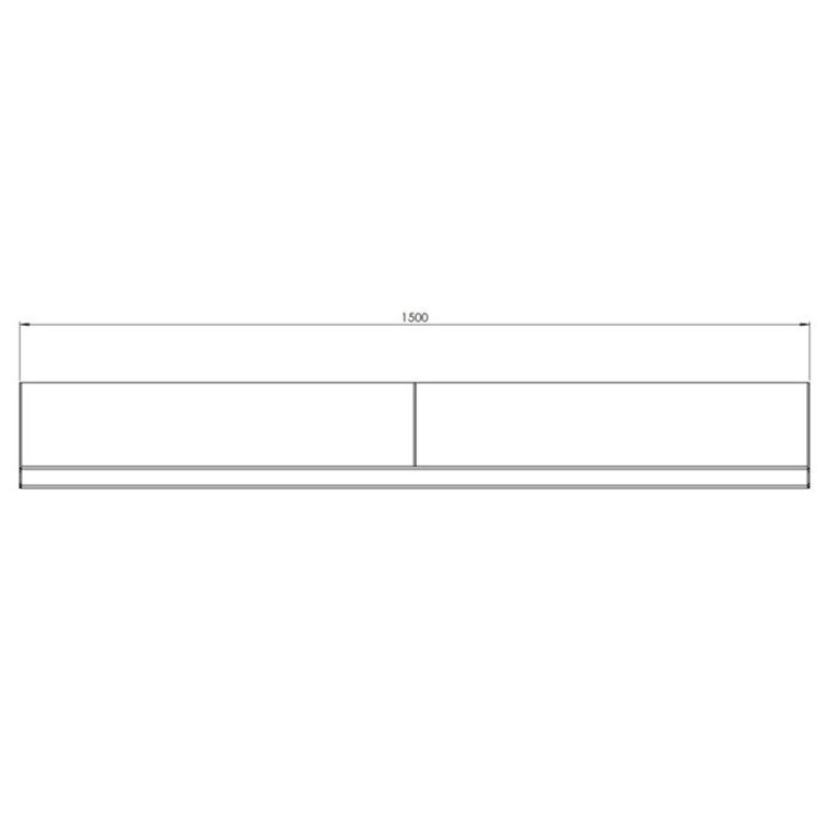 Pulverlackerad stål stödmur rak 150 cm (höjd 40 cm)