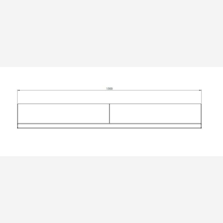Pulverlackerad stål stödmur rak 150 cm (höjd 60 cm)