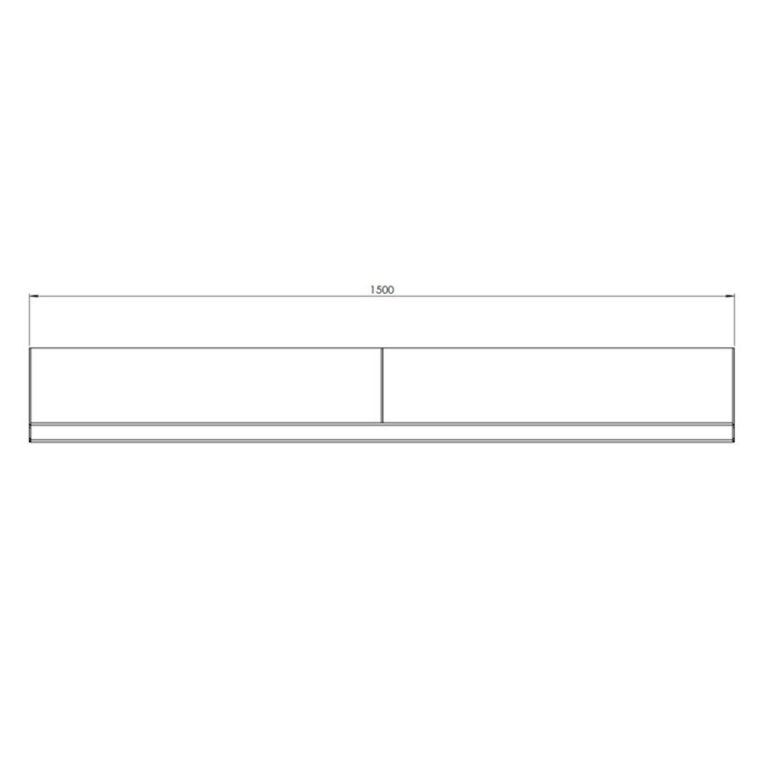 Cortenstål stödmur rak 150 cm (höjd 30 cm)
