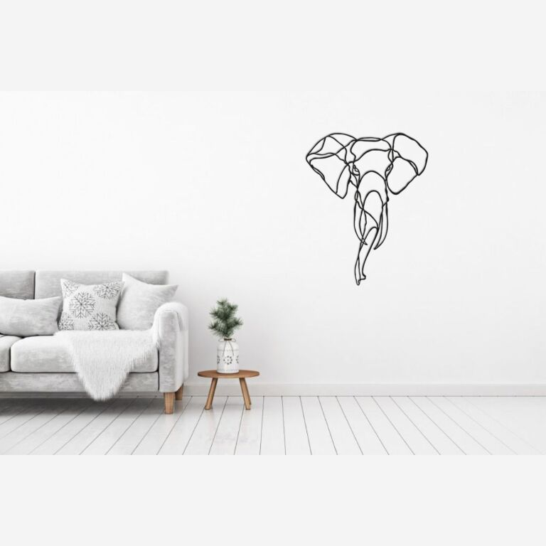 Elefant Väggdekoration i metall 1.0