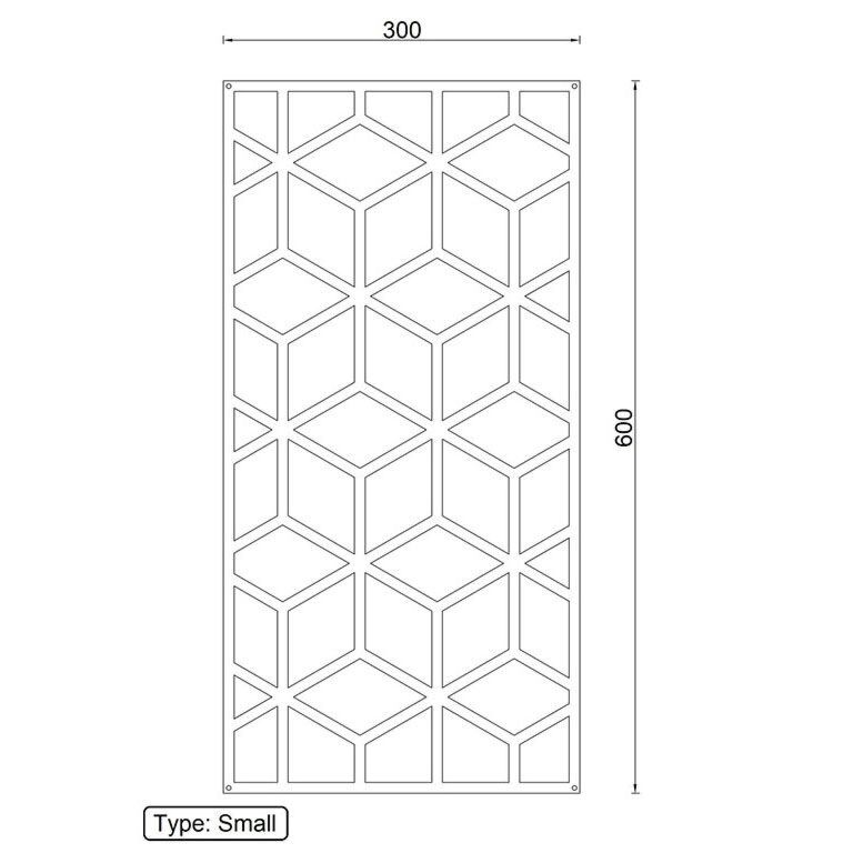 Geometriska figurer Väggdekoration av cortenstål 2.0