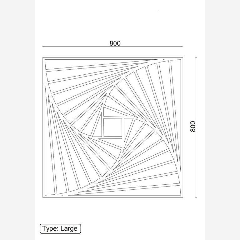 Geometriska figurer Väggdekoration av cortenstål 3.0