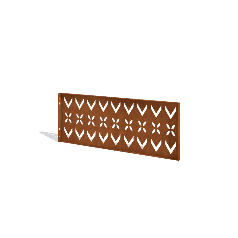 Staket i cortenstål H panel V 120 x 47,5 cm