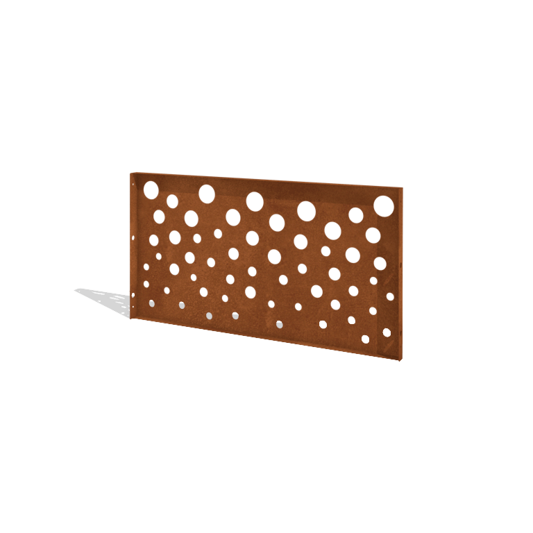 Staket i cortenstål H panel B 120 x 63,3 cm