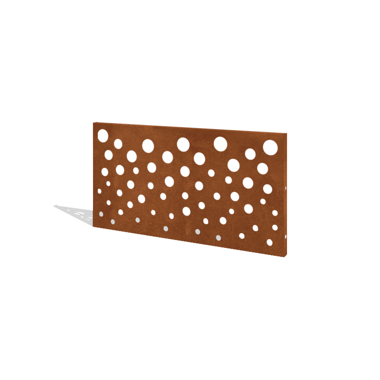 Staket i cortenstål H panel B 120 x 63,3 cm