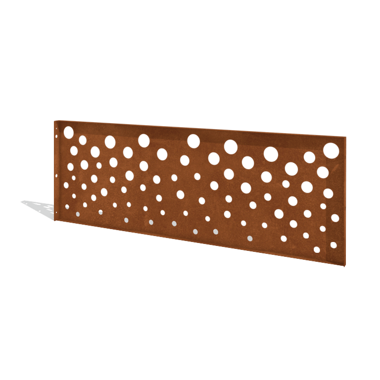 Staket i cortenstål H panel B 180 x 63,3 cm