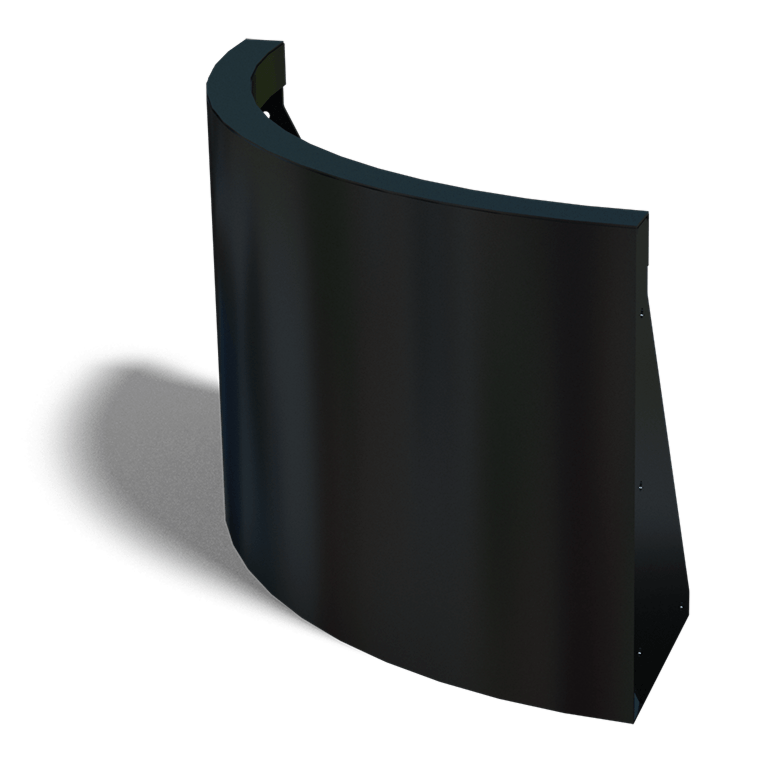 Pulverlackerad stål stödmur ytterböj 50 x 50 cm (höjd 40 cm)