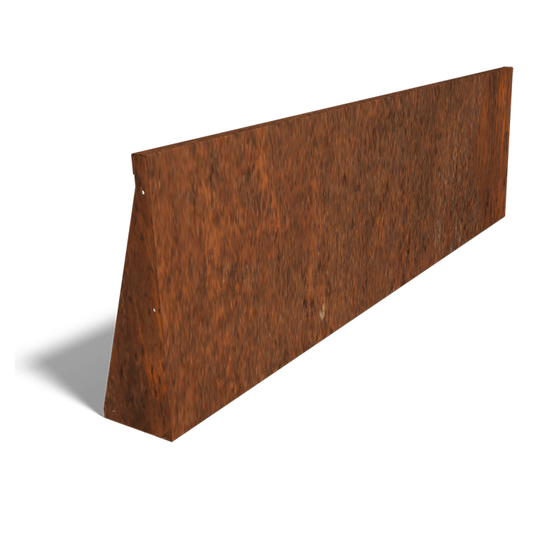 Cortenstål stödmur rak 200 cm (höjd 60 cm)