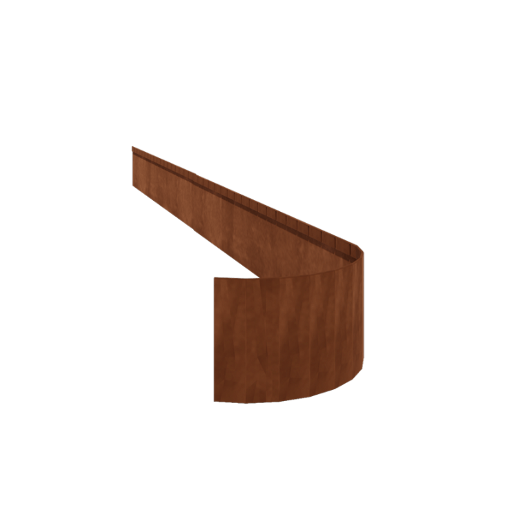 Trädgårdskant tillplanad cortenstål FLEX 23 cm (längd 240 cm)