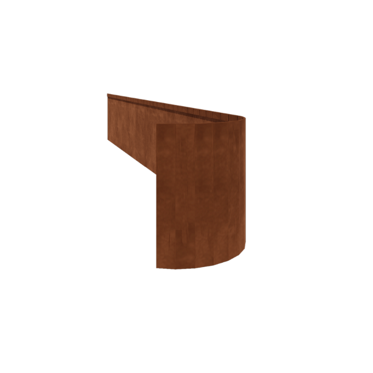 Trädgårdskant tillplanad cortenstål FLEX 45 cm (längd 240 cm)