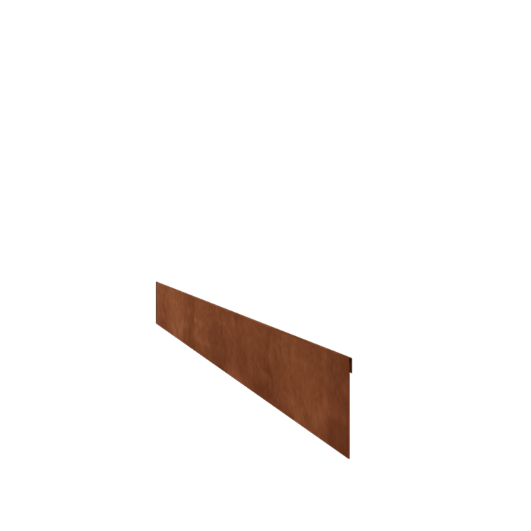 Trädgårdskant tillplanad cortenstål 13 cm (längd 150 cm)