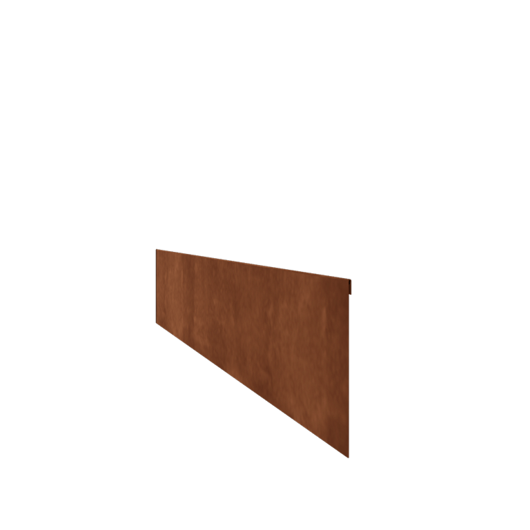 Trädgårdskant tillplanad cortenstål 23 cm (längd 150 cm)