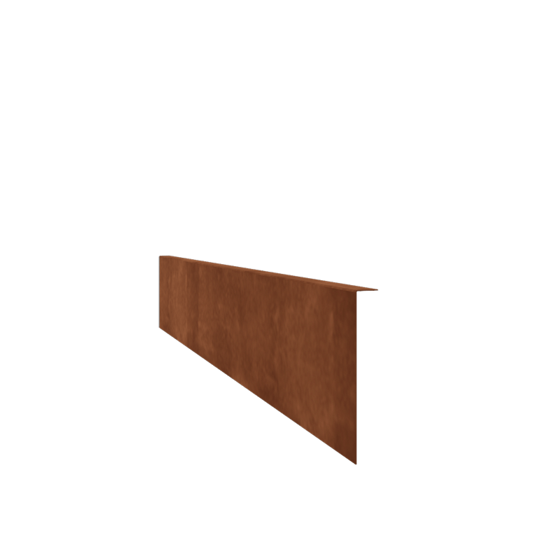 Trädgårdskant i vinkel cortenstål 22 cm (längd 240 cm)