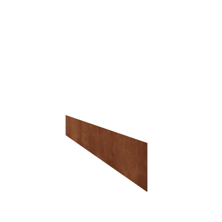 Rabattkant i cortenstål - Rak - Höjd 15 cm - 240 cm