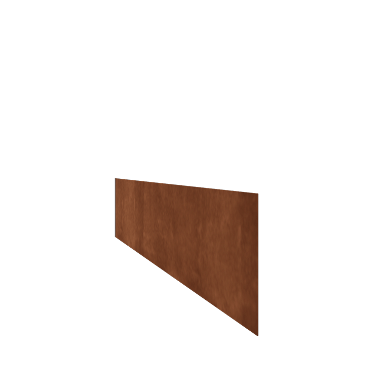 Trädgårdskant rak cortenstål 25 cm (längd 240 cm)