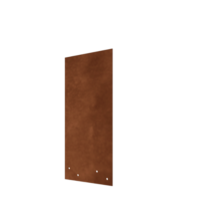 Kopplingsbeslag rak cortenstål hög XL 45 cm