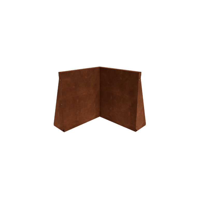 Stödmur i cortenstål - Innerhörn - 50 x 50 x 60 cm