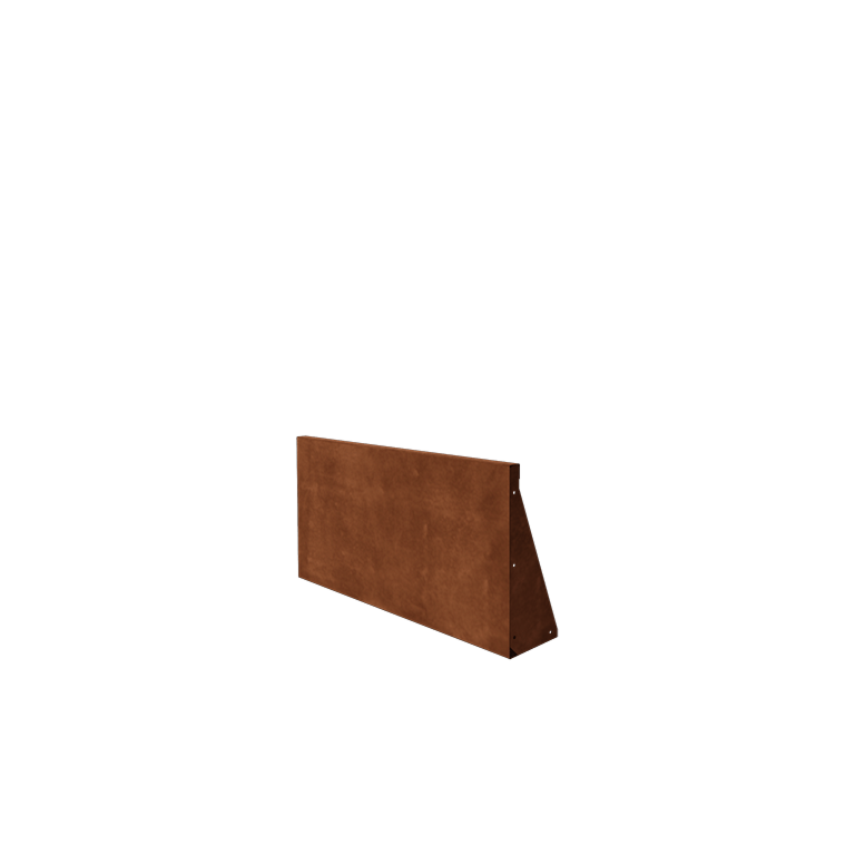Stödmur i cortenstål - Rak - 100 x 50 cm