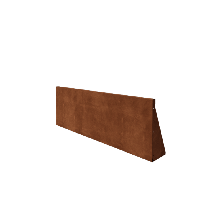 Cortenstål stödmur rak 150 cm (höjd 50 cm)
