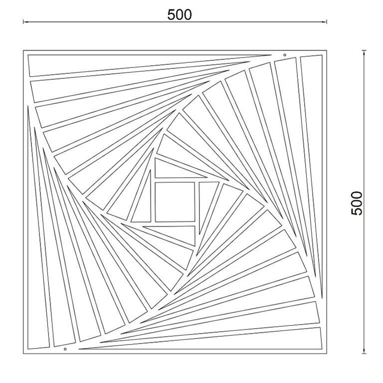 Geometriska figurer Väggdekoration i metall 3.0