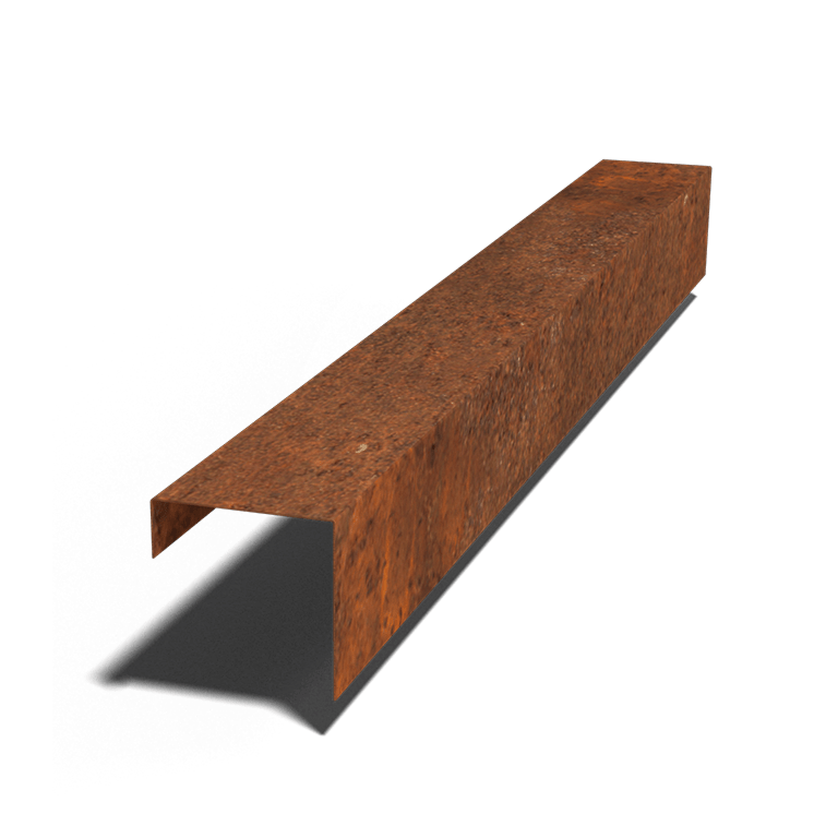 U-profiler i cortenstål 15 x 15 x 5 cm (längd 150 cm)