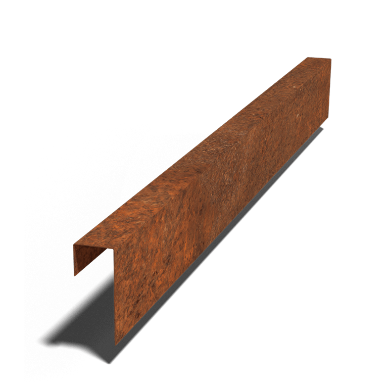 U-profiler i cortenstål 15 x 6 x 5 cm (längd 150 cm)
