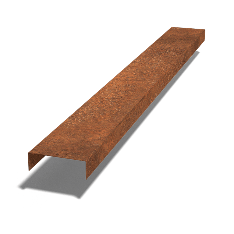 U-profiler i cortenstål 5 x 15 x 5 cm (längd 150 cm)
