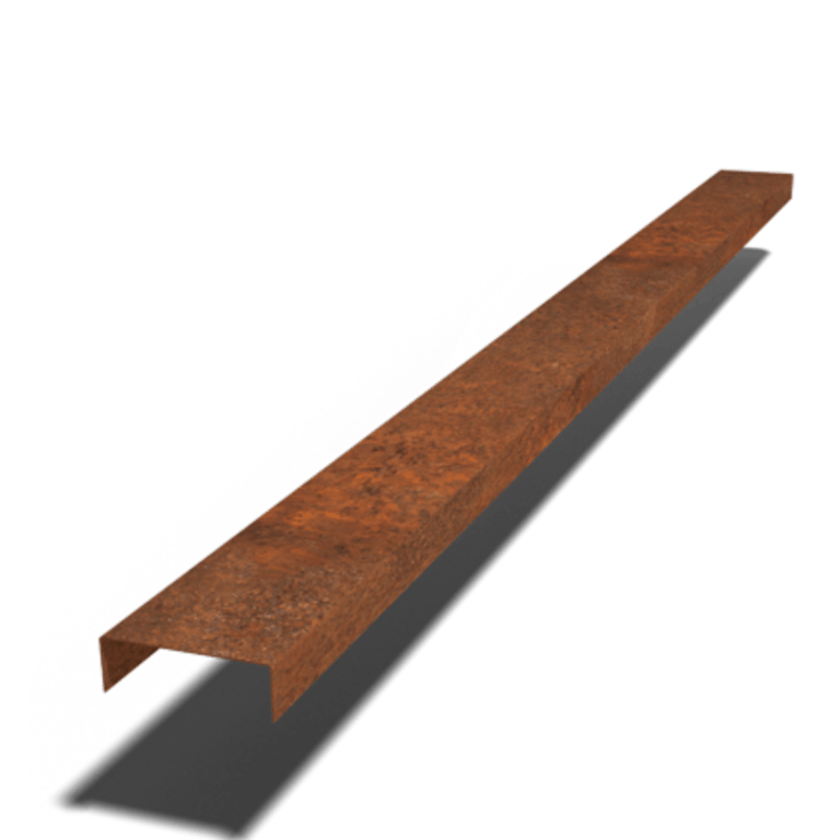 U-profiler i cortenstål 5 x 15 x 5 cm (längd 240 cm)