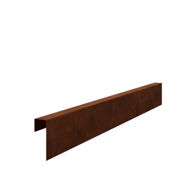 U-profiler i cortenstål 15 x 5 x 5 cm (längd 150 cm)