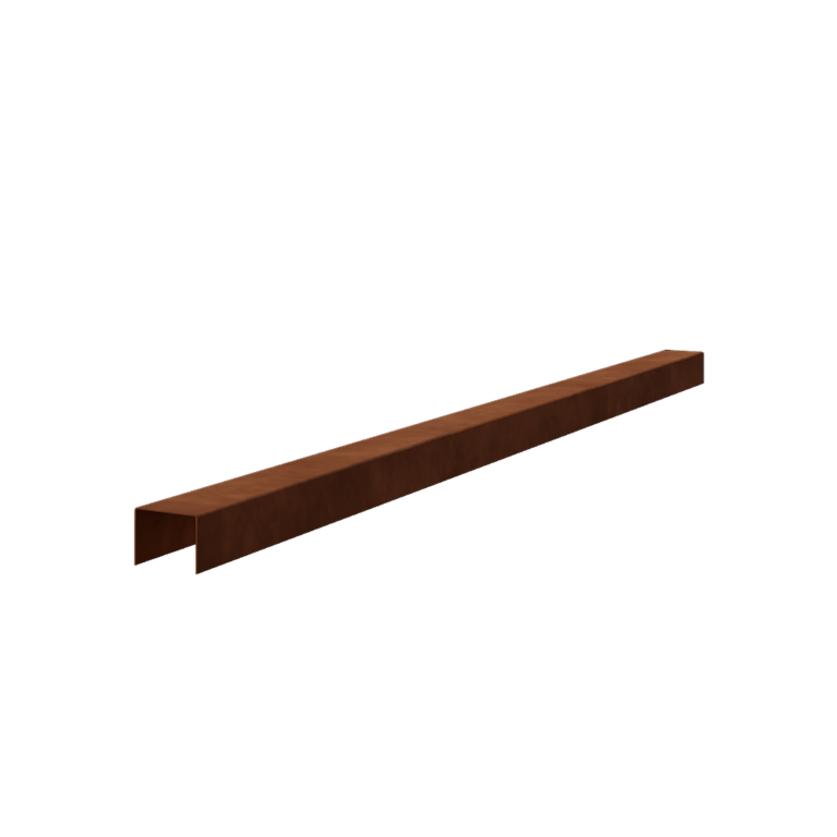 U-profiler i cortenstål 5 x 6 x 5 cm (längd 240 cm)