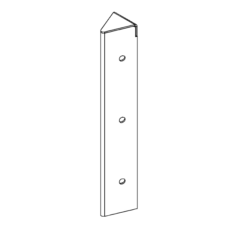 Hörnbeslag cortenstål 45° 30 cm