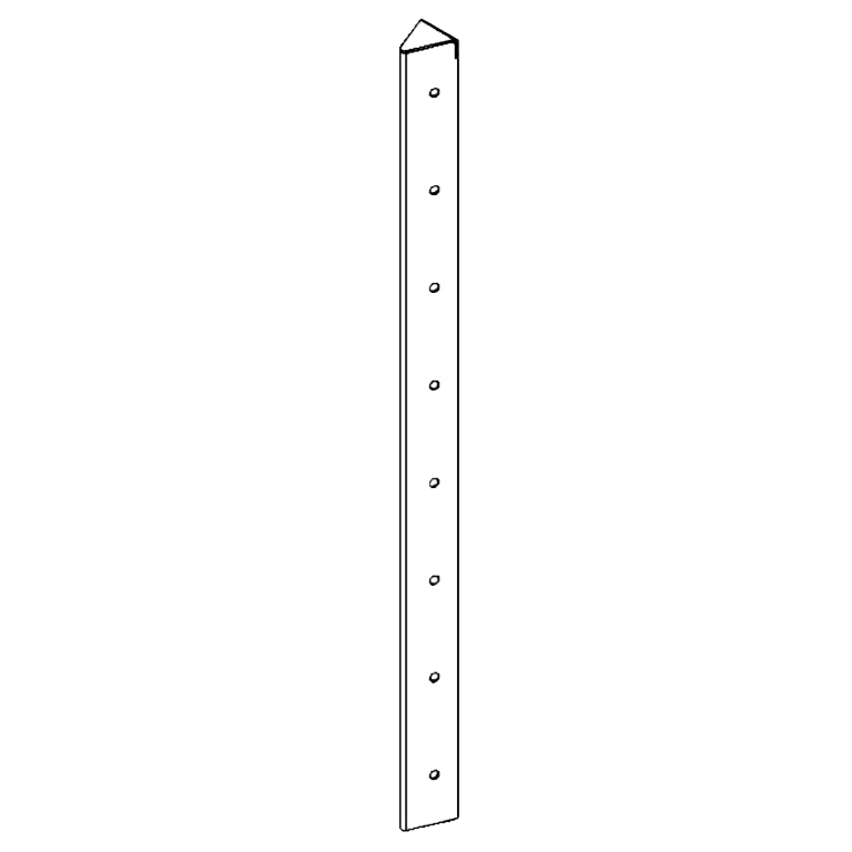 Hörnbeslag cortenstål 45° 80 cm