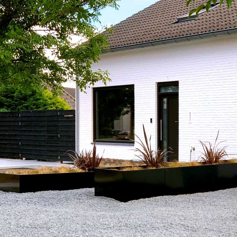 Kruka i pulverlackerat stål Texas xxl 500 x 100 cm