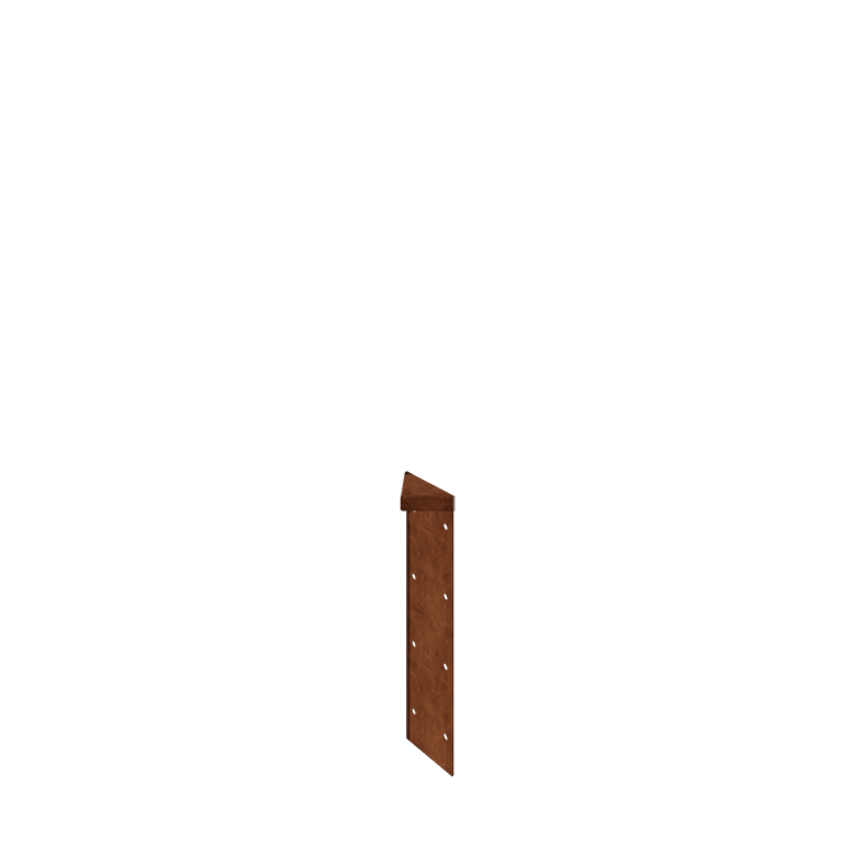 Kruka i cortenstål - Hörnstycke 180° - 40 cm