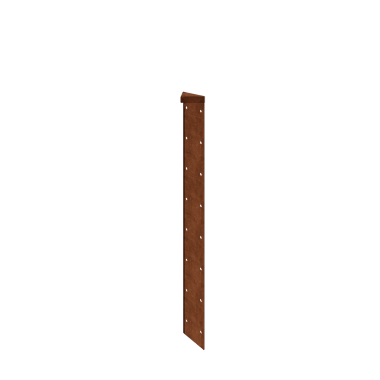 Kruka i cortenstål - Hörnstycke 180° - 80 cm