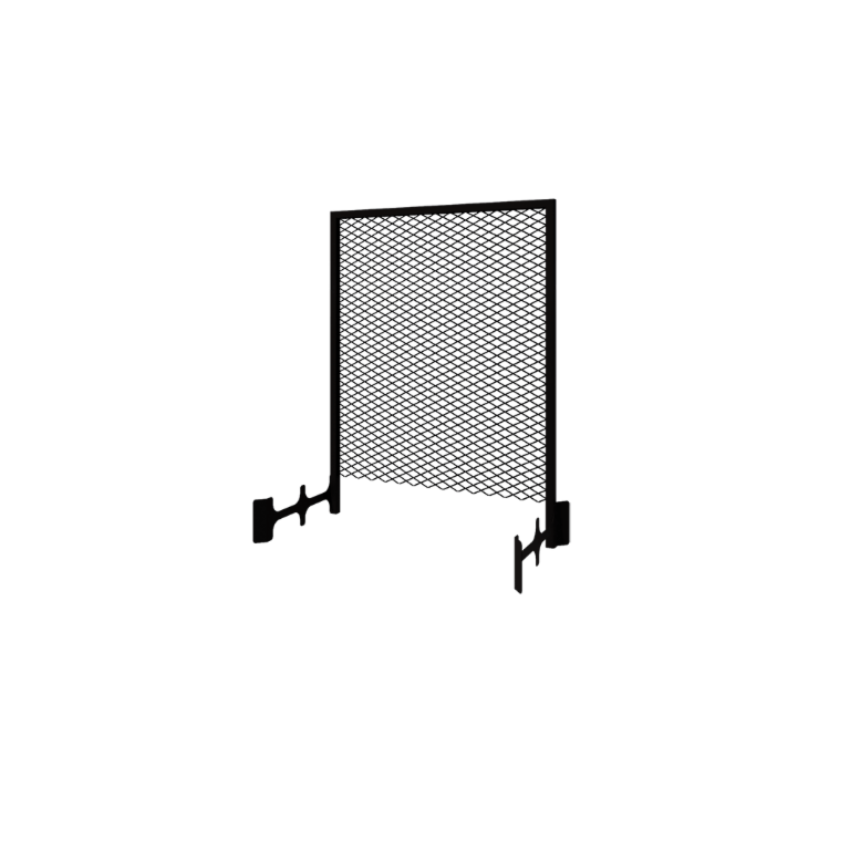 Klätterväxtställ i stål - 90 x 3 x 117,5 cm - RAL9005 matt (svart) - För kruka 50 cm