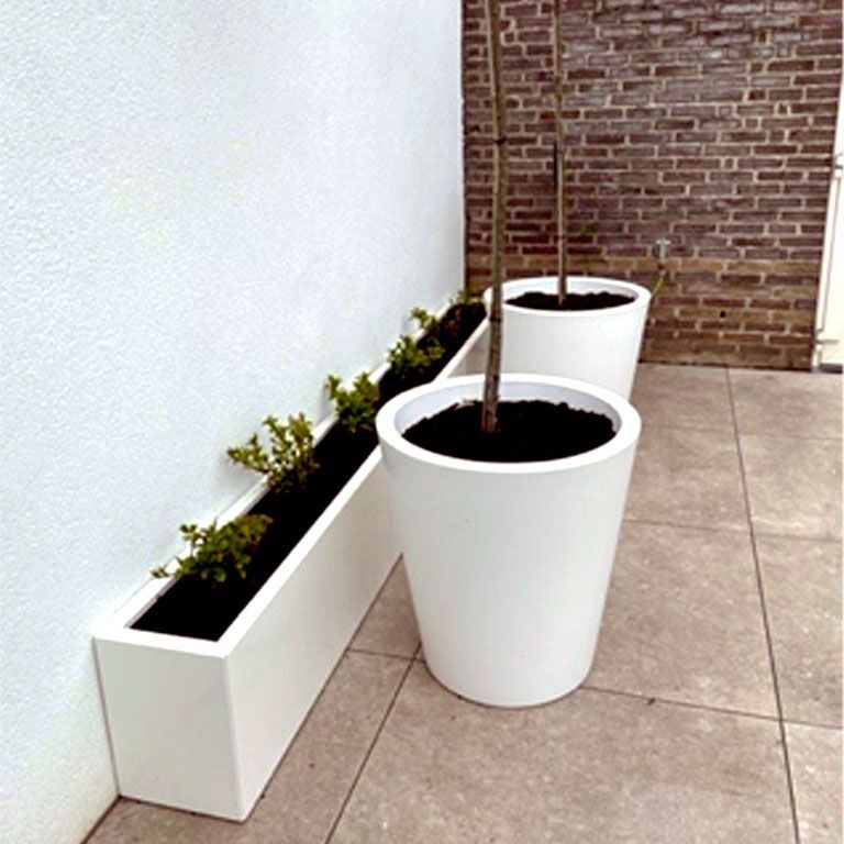 Kruka i pulverlackerat stål Texas xxl 300 x 30 cm