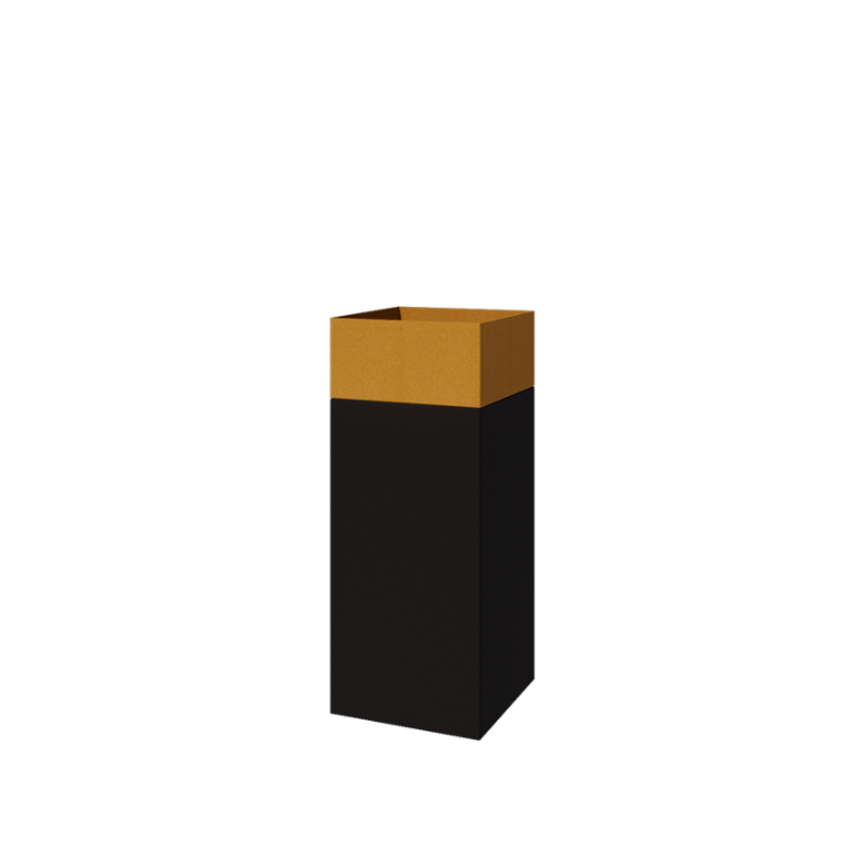 Krukor set North Carolina svart & guld 40 x 40 x 100 cm