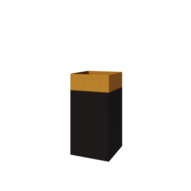 Krukor set North Carolina svart & guld 50 x 50 x 100 cm