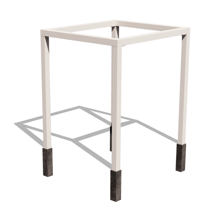 Konstruktion pergola i pulverlackerat stål, fyrkantig 224 x 200 cm