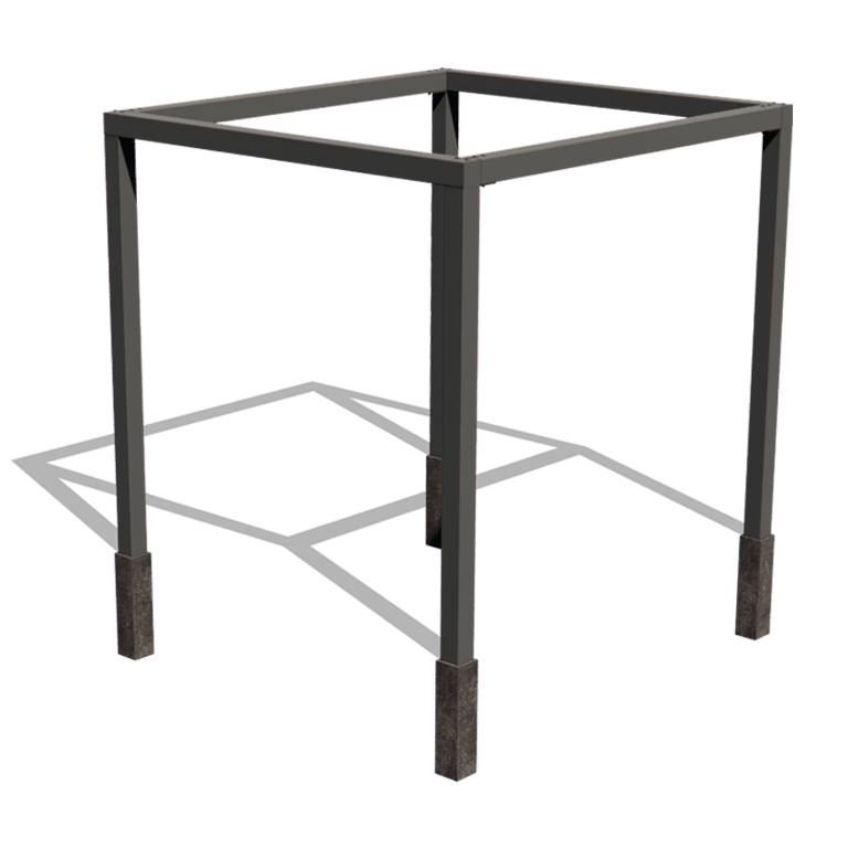 Konstruktion pergolafirkant i pulverlackerat stål 274 x 250 cm