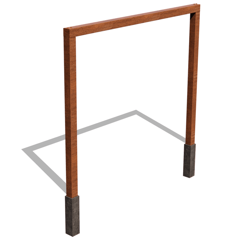 Rak pergola i cortenstål 300 cm