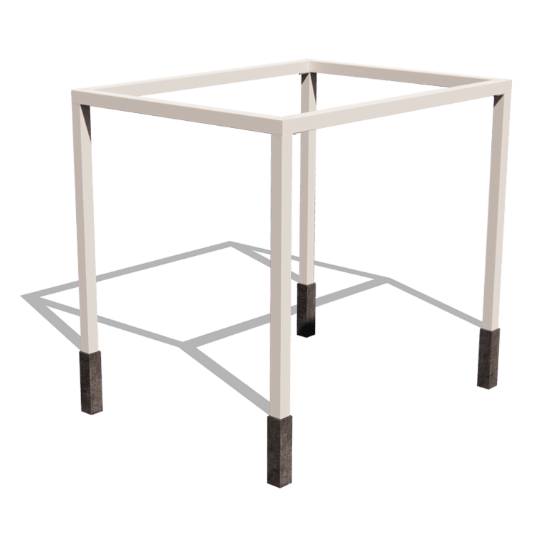 Konstruktion pergola i pulverlackerat stål, fyrkantig 324 x 250 cm