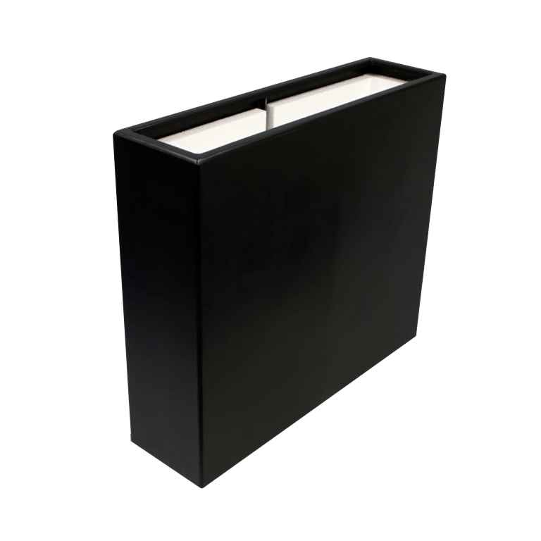 Kruka i polyester - Rektangel - 90 x 25 x 80 cm - Med botten