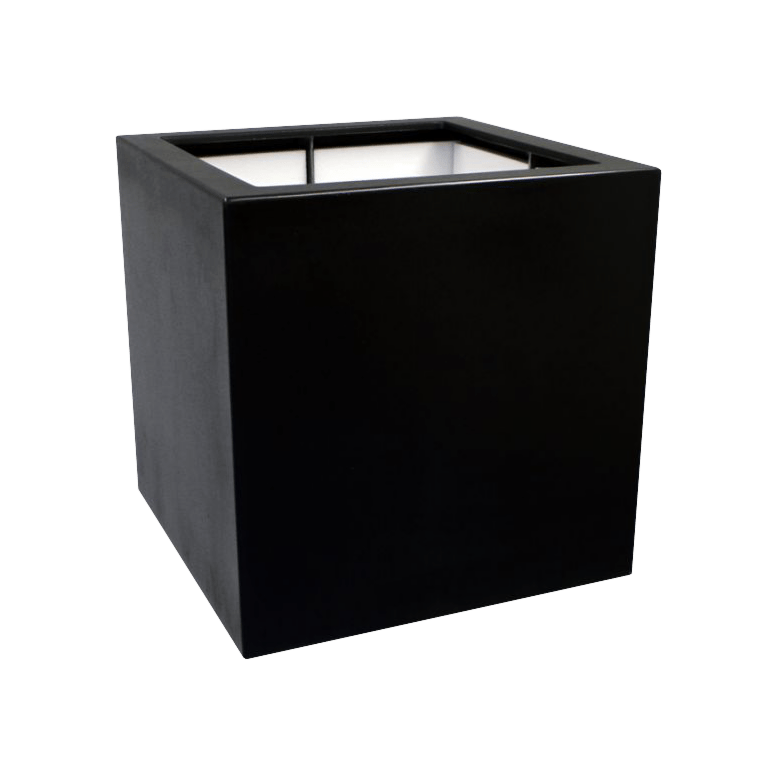 Kruka i polyester - Fyrkant - 100 x 100 x 100 cm - Med botten
