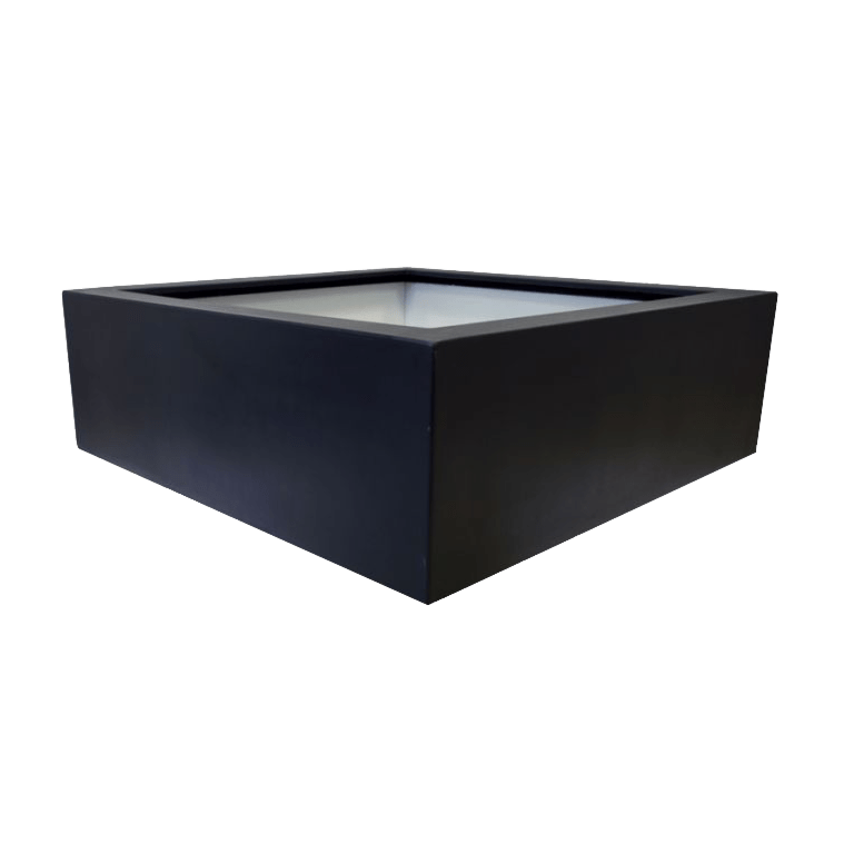 Kruka i polyester - Fyrkant - 120 x 120 x 40 cm - Med botten