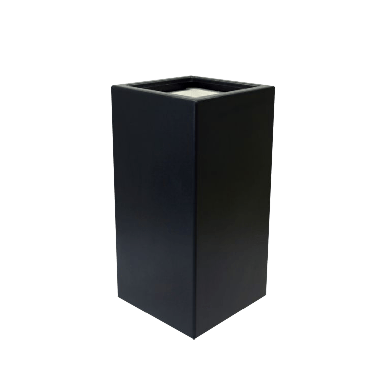 Kruka i polyester - Fyrkant - 40 x 40 x 80 cm - Med botten