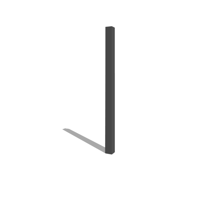 Staketstolpe i pulverlackerat stål 200 cm