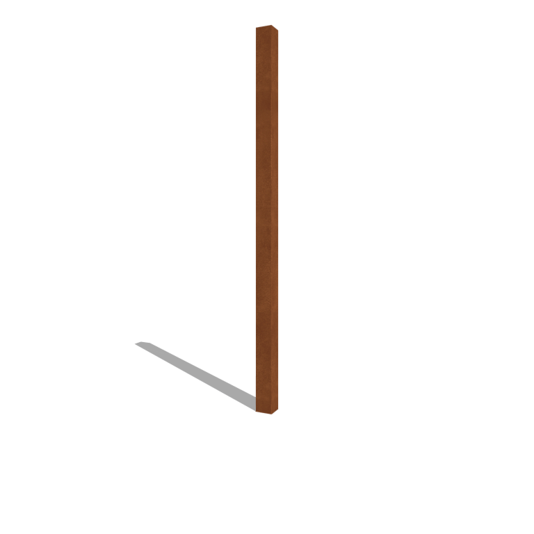 Staketstolpe i cortenstål 200 cm