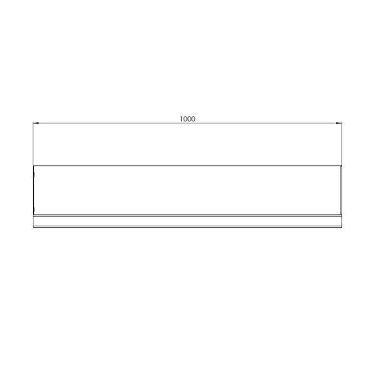 Cortenstål stödmur rak 100 cm (höjd 40 cm)